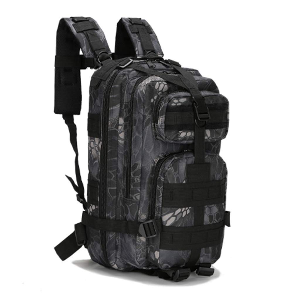 Jipemtra Tactical First Aid Bag MOLLE EMT IFAK Backpack Military Emergency (Python Black 25L)