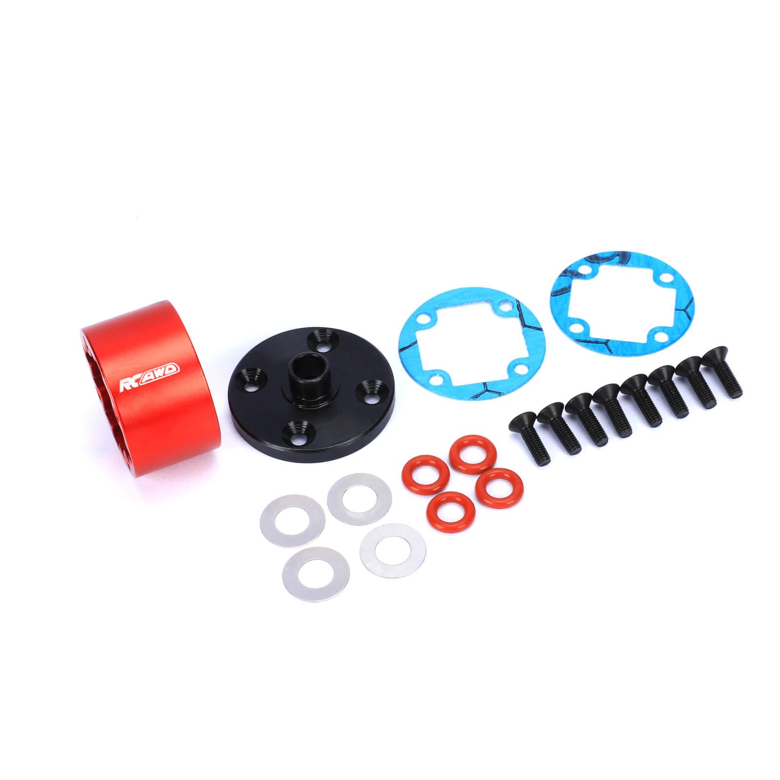 RCAWD Aluminum ARRMA 6s DIFF CASE (29MM) for Arrma 1/7 1/8 Kraton Outcast Talion Mojave EXB extreme basher cars hopup upgrades parts(Red)