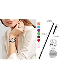 Pulsera difusora de aceite esencial, acero inoxidable, pulsera de aromaterapia, correa de piel con 8 almohadillas de color, juego de regalo para mujeres y niñas, acero inoxidable, Árbol, negro, 12255