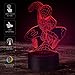 Xmeilo 16 LED Color 3D Illusion Platform Night Lighting Touch Switch Table Desk Decor LED Lamp with Remote Control (Spiderman)