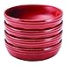 Rachael Ray Cucina Dinnerware 4-Piece Stoneware Fruit Bowl Set, Cranberry Red