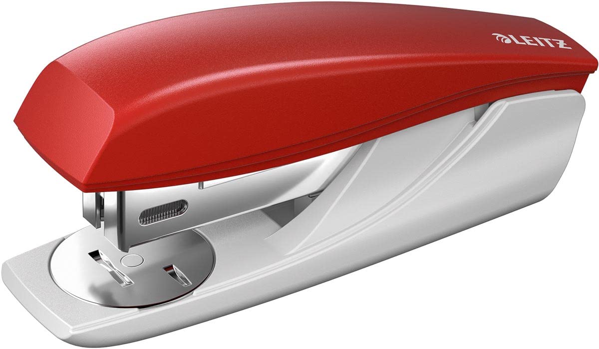 Leitz Stapler, 25 sheet capacity, Red, Ergonomic metal body, Includes staples, NeXXt Range, 55010025
