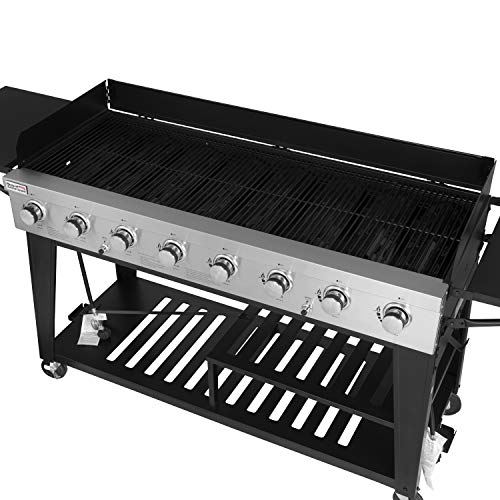 Royal Gourmet Event 8Burner BBQ Propane Gas Grill with Cover, Picnic