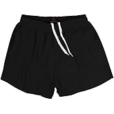 MADHERO Men Swim Trunks Short with Mesh Lining Solid Bathing Suit