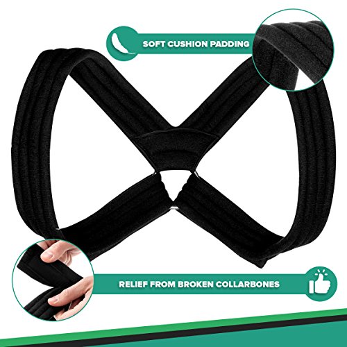 CAMP BEN Original Posture Corrector Figure 8 Clavicle Brace for Women and Men (MED 31-38") Improve Posture - Stop Slouch - Upper Back Brace Shoulder Support Device - Relief from Back and Neck Pain