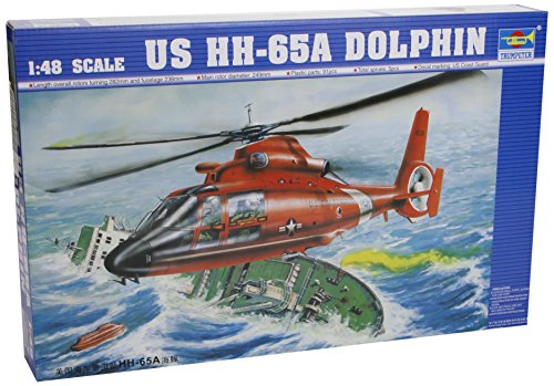 Trumpeter 1/48 HH65A Dolphin Search and Rescue US Coast Guard Helicopter Model Kit