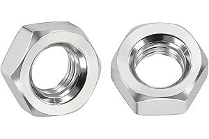 Kozelo 10pcs Hex Nuts - [M6-1mm] 304 Stainless Steel (A2-70) Hardware Metric Coarse Thread Metal Nuts for General Machinery F
