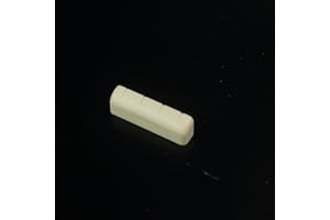 MLAVAL GUITAR PARTS Hardened plastic Banjo Nut For 4 or 5 String Banjos Slotted 1-3/16",Ivory Color