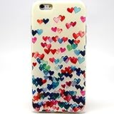 iPhone 6 Case, iPhone 6 (4.7 Inch) Case - LUOLNH Fashion Style Colorful Painted Colorful Heart Shape TPU Case Back Cover Protector Skin For iPhone 6 4.7Inch(Colorful Heart Shape)¡­