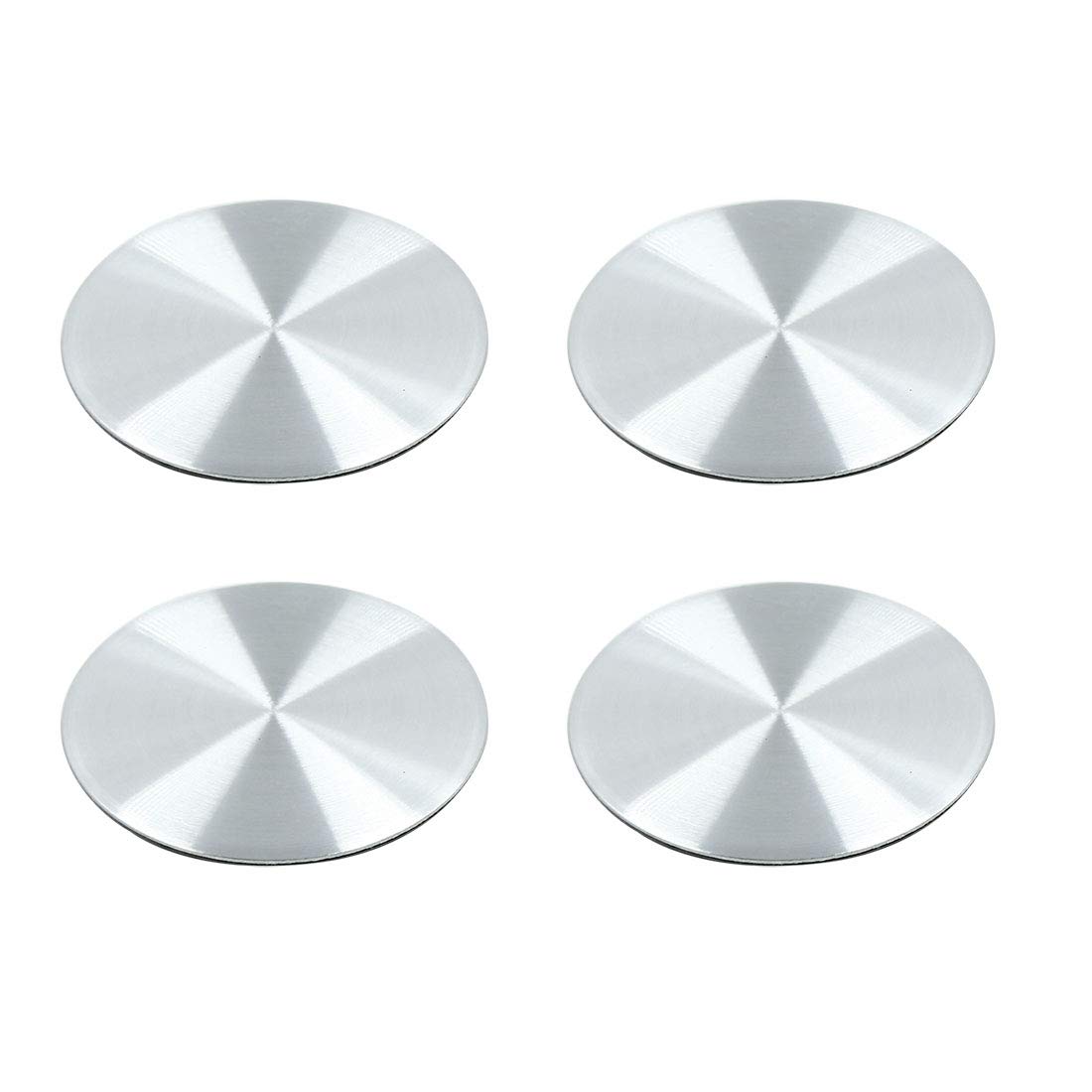 X AUTOHAUX 50mm Silver Tone Car Wheel Center Hub Cap Sticker Emblem Badge 4pcs