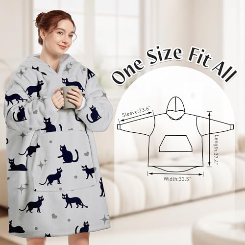 Queenshin Oversized Hoodie for Teen Ladies, Super Soft and Comfortable Sherpa Pullover