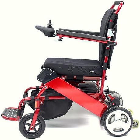 Geo Cruiser Portable Foldable Lightweight Lithium Electric Mobility Travel Power Wheelchair Blue