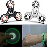 Chillax Fidget Spinner - Tri-Spinner Fidget Toy for Anxiety and ADHD - Premium Quality EDC Focus Toy for Kids & Adults - Best Stress Reducer, Giving Up Smoking, Boredom and Relaxation Hand Spinner Toy