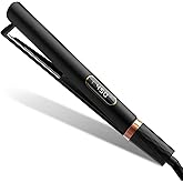 Nicebay 1” Titanium Flat Iron, Fast Heating Hair Straightener & Curler,with 5 Temp Settings, Negative Ion Technology,Travel-Friendly, Smooth Salon Design