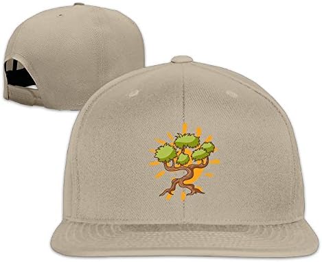Yzksgy Cap Bonsai Tree Cartoon Men's Classic Flat Cap Snapback Graphic Flat Brim Baseball Cap