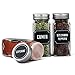 Certified Chef Set of 20 Spice Jars with 140 Spice Labels 40 Specialized Inserts and Stainless Steel Lids