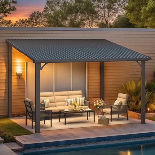 AECOJOY 12' x 10' Wall-Mounted Hardtop Gazebo Review: Lean-To Patio Shelter image 15