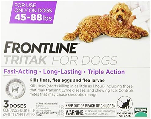 Merial Frontline Tritak Pest Control for Dogs and Puppies, 45 to 88-Pound