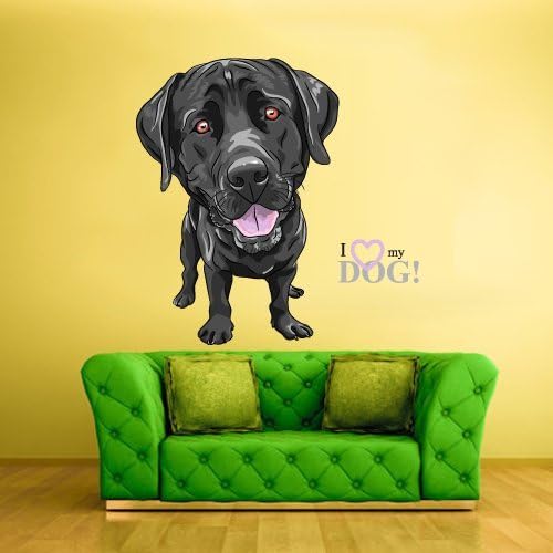 Full Color Wall Decal Mural Sticker Decor Art Beautyfull Cute Dog Quote Sign I Love My Dog Bedroom Playing Room (Col251)