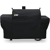 JIESUO Grill Cover for Oklahoma Joe's Longhorn Combo Grill, Heavy Duty Waterproof Oklahoma Joe's Longhorn Combo Charcoal Gas Smoker Grill Accessories