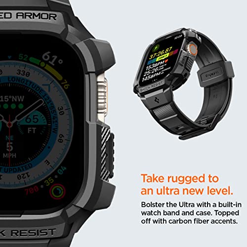 Spigen Rugged Armor Pro for Apple Watch Ultra 3/2/1 49mm Case with Band