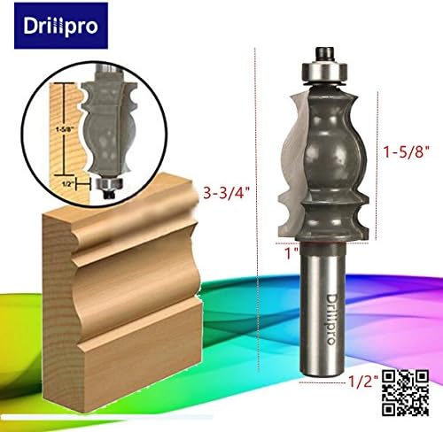 Architectural Molding Router Bit Ogee Chisel Cutter Tool 1/2'' Shank Woodworking