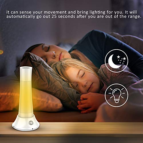 BIAL Night Light, [ Color Changing & Warm Light ] Motion Activated Table Lamp, Rechargeable Bedside Light Bedroom Living Room Lamp for Baby Kids Girls