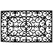 Heavy Duty Natural Rubber Outdoor Doormat, 24x36", Entry Way Shoes Scraper Patio Rug Dirt Debris Mud Trapper Waterproof-Wrought Iron primary