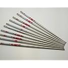 10 Pcs (5 Pairs) High Quality Rose Design Silver Stainless Steel Chopsticks