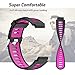 NotoCity Silicone Watch Band Replacement Solft Silicone Strap Compatible Garmin Forerunner 230/220/ 235/620/ 630/ 735XT-Black Pink