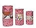 Earthwise Toy Storage Bags - Pink Ice Cream & Popsicle's Print Set of 3 Bags Small, Medium and Large, Zipper Closure and Top Handle w/ See Through Window