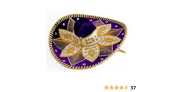 Purple and Gold Mariachi Sombrero 