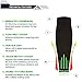NEWZILL Calf Compression Sleeve for Men & Women | Footless Compression Socks for Shin Splint Relief, Varicose Veins | Leg Sleeve for Running, Travel, Nursing, Work, Fitness (L/XL Black/Green 1Pair)