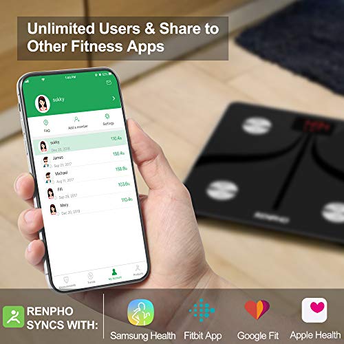 3 Bluetooth+RENPHO+Rechargeable+Bathroom+Wireless