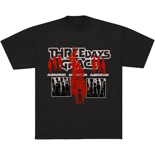 Three Days Grace グラフィックTシャツ ブラック Amazon.com: Three Music Days Grace Band One-X Men's Long