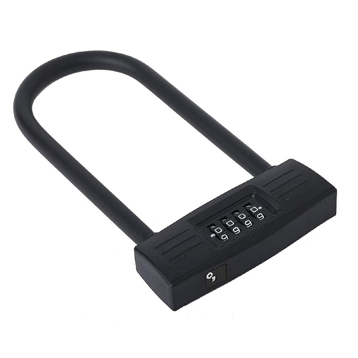 Heavy Duty U Lock, 4 Digit Combination Password Bicycle Lock, Heavy Duty Bike Combination U Lock Paddle Lock, Waterproof, No Key,Bike U Lock for Home,School (227 * 112 MM)