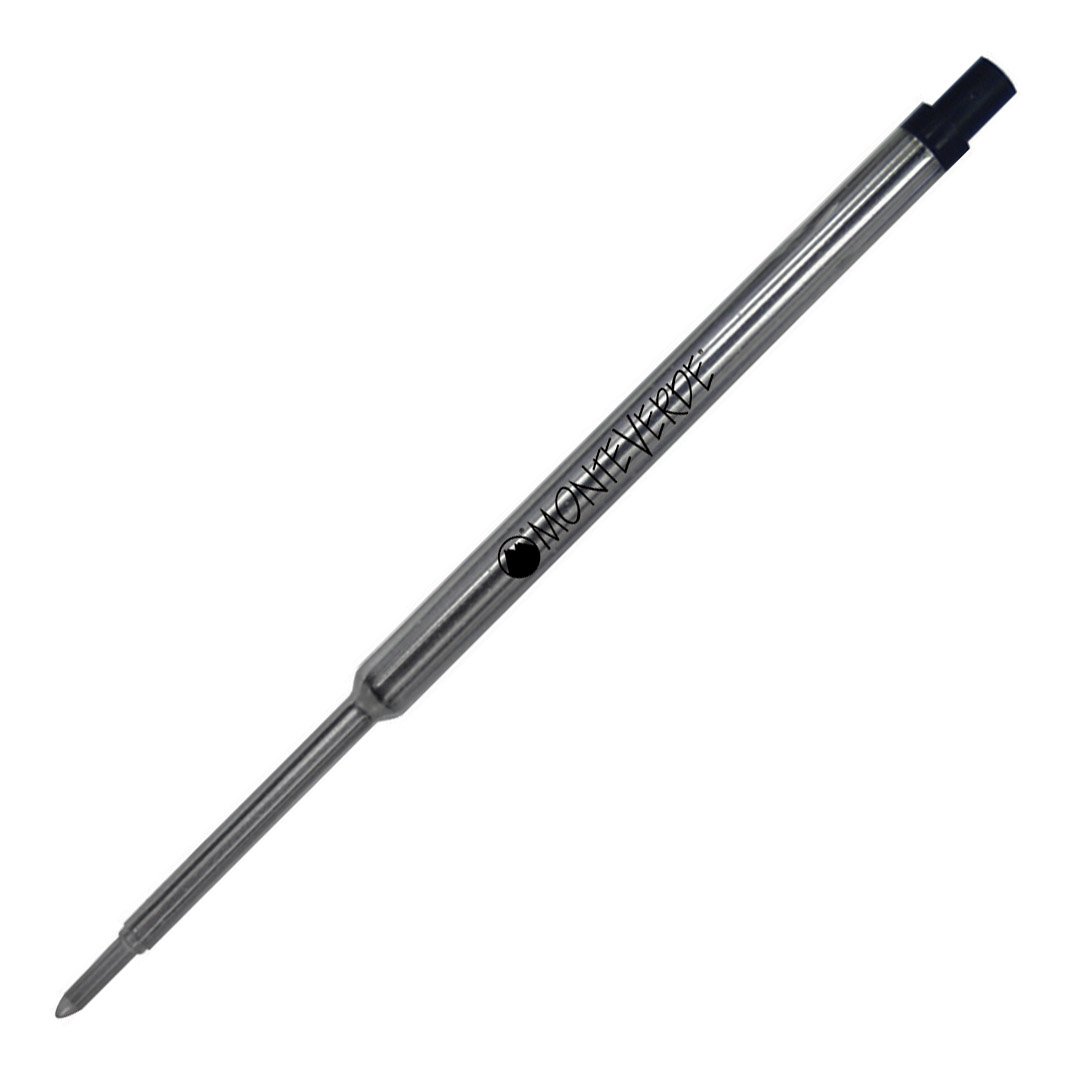 Monteverde Fine Point Capless Gel Refill for Waterman Ballpoint Pens - Blue/Black (Pack of 2)