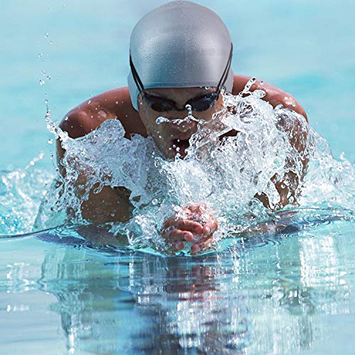 image for Yostyle Swim Cap, Silicone Swimming Caps for Long Hair - 3D Ergonomic 