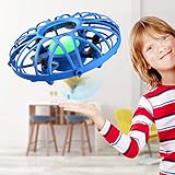 EACHINE UFO Flying Ball Drone for Kids, E111 Blue Hand Operated Induction Levitation UFO Mini Drone Easy Play Indoor and Outdoor Scoot Hover Drone Helicopter Toy for Boys and Girls (Blue)