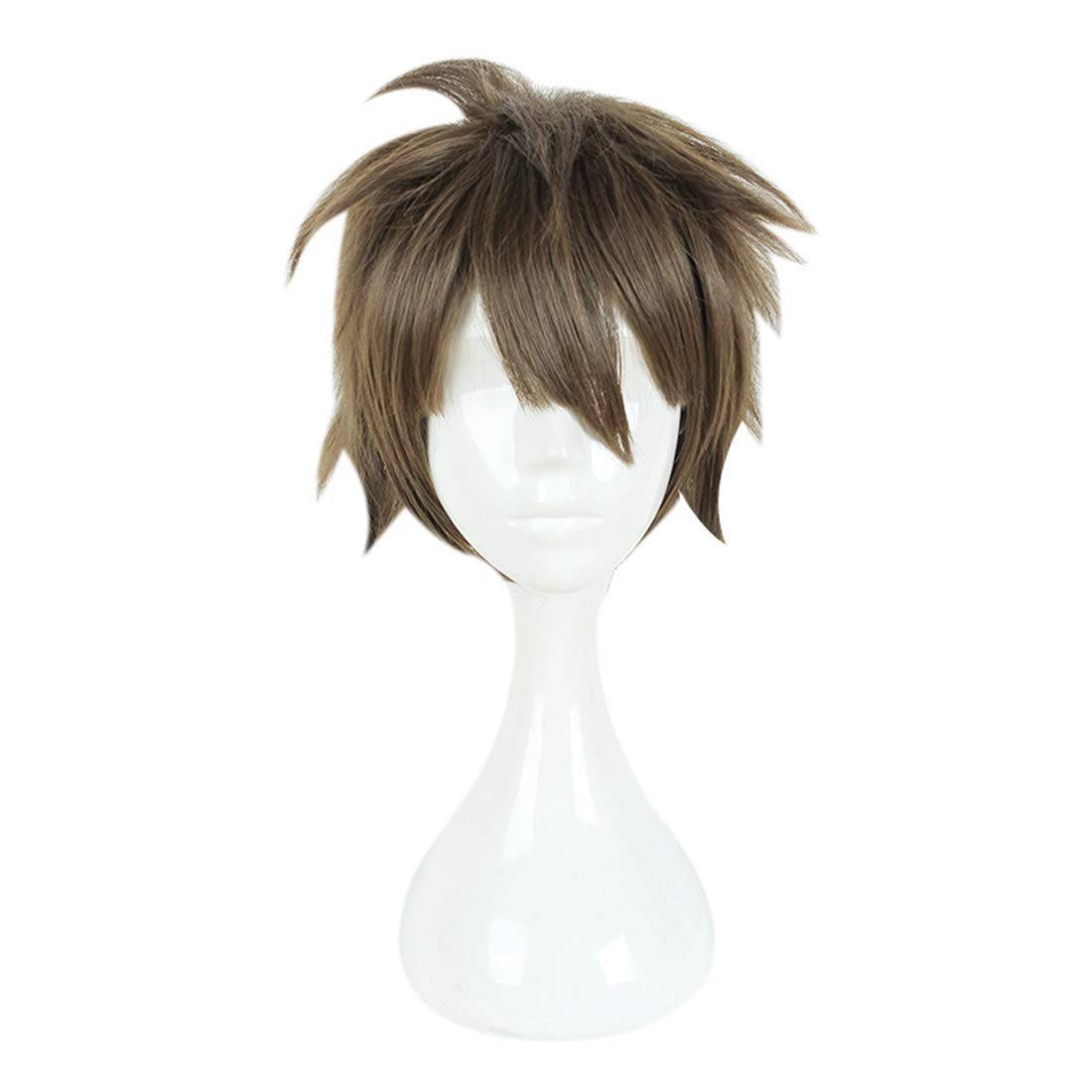Mallty Brown Boy Role Playing Wig Anti Warping Flip Face Short