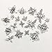 Youdiyla 80PCS Bee Charms Collection - Antique Silver Tone Honey Bee Fly Insect Metal Pendants for Jewelry Making DIY Findings (HM119)