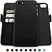 Dreem Fibonacci 2-in-1 Wallet-Case for iPhone 7 & 8, Magnetic Detachable Unbreakable TPU Slim-Case, Wireless Charge, RFID Protection, 2-Way Stand, Luxury Vegan Leather, Gift-Box - Black