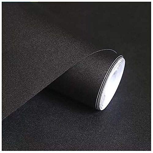 Black Contact Paper, H2MTOOL Removable Self Adhesive Wallpaper Peel and Stick (17.7" x 78.7", Black)