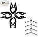 Travel Hangers, Qishi 10 Pcs Portable Folding Clothes Hangers Clothes Drying Rack