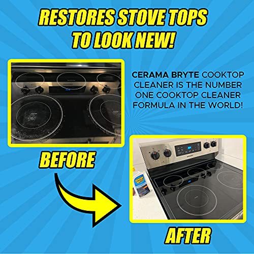 Cerama Bryte Cooktop Cleaning Supplies Bundle Includes18 Oz Glass
