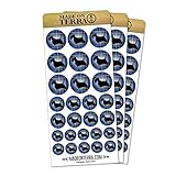 Scottie Dog on Blue Plaid Scottish Terrier Removable Matte Sticker Sheets Set