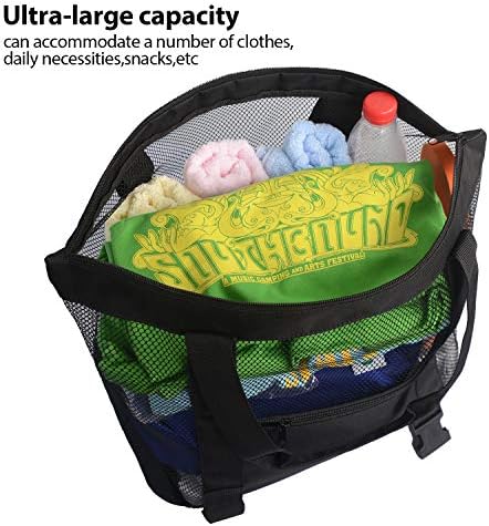 Mesh Beach Bag Tote Extral Large With Pockets and Top Zipper Travel and Picnic Waterproof Cooler Shoulder Bags 4 Mesh Beach Bag Tote Extral Large With Pockets and Top Zipper Travel and Picnic Waterproof Cooler Shoulder Bags