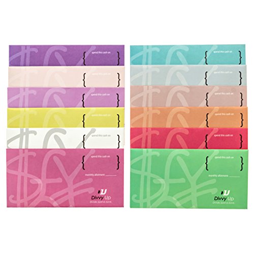 Budgeting Envelopes for Your Cash Envelope System in 12 Stylish Cardstock Colors by Divvy Up