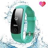runme Fitness Tracker Upgraded 2018 3rd Generation Activity Tracker, Sports Fitness Watch with Sleep and Heart Rate Monitor, IP67-rated Waterproof Smart Band with Pedometer for Smartphone