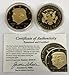 Aizics Mint Donald Trump Black & Gold Coin 2018 with Certificate of Authenticity, President Coin, Trump Coin Collectors, 24kt Gold Plated with Black Inlay, 38mm x 2mm